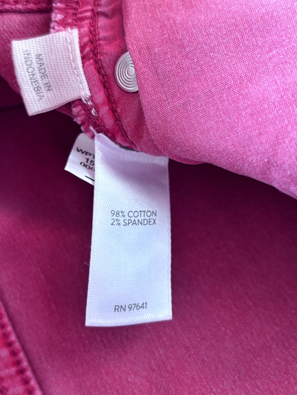 J. Jill Denim Authentic Fit Cropped Denim 12 Jeans Pink Lt Red Stretch - Picture 7 of 7